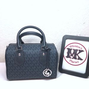 NWT SIGNATURE BLUE ARIA SATCHEL Small